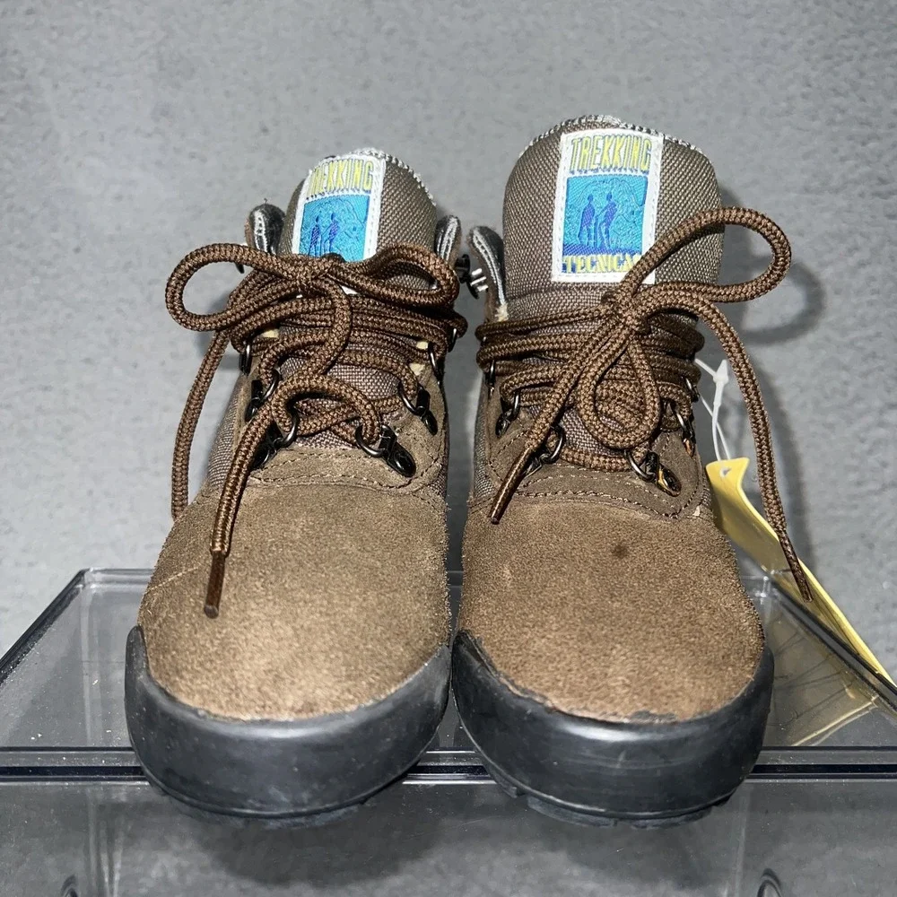 NWT Tecnica Trekking Boots Youth Sz 11‎ Brown Suede Leather Ankle Hiking VTG